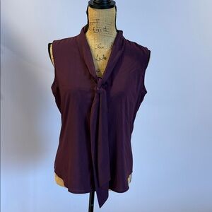 Calvin Klein Deep Purple Sleeveless Blouse